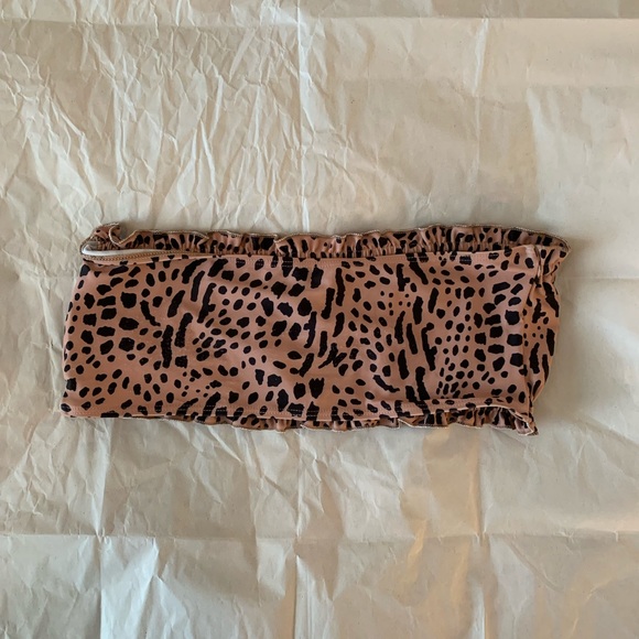 Shein leopard bandeau bikini top - Picture 2 of 3